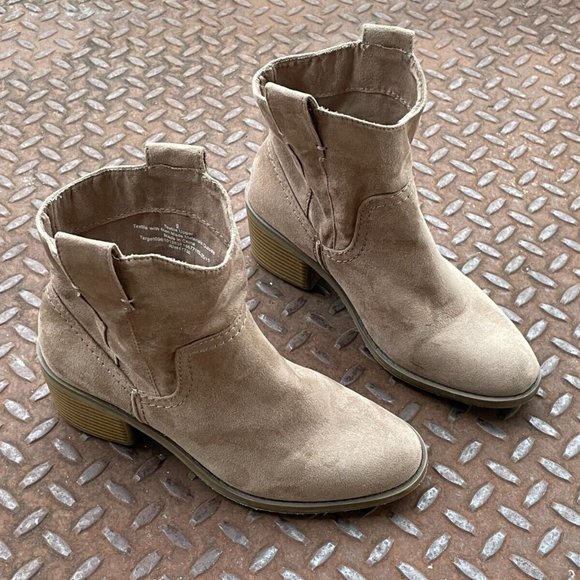 Merona Shoes - Merona Women Boots Brown Textile Faux Suede Slip On Boots Shoes Size 6